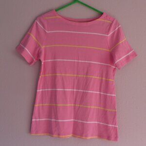 NEW Charter Club Womens Shirt Size M Pink 100% Supima Cotton Short Sleeves